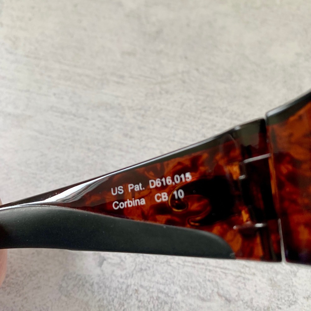 Costa Del Mar Corbina CB10 Polarized Sunglasses Brown Frame Gray Lens 580P Men's - Picture 3 of 16